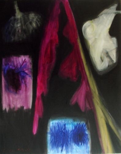 Gladiolus, Lily, Asters and Others 2010, oil on canvas, 145x98