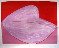 Violetā roze 2002, papīrs/litogrāfija, 57x68